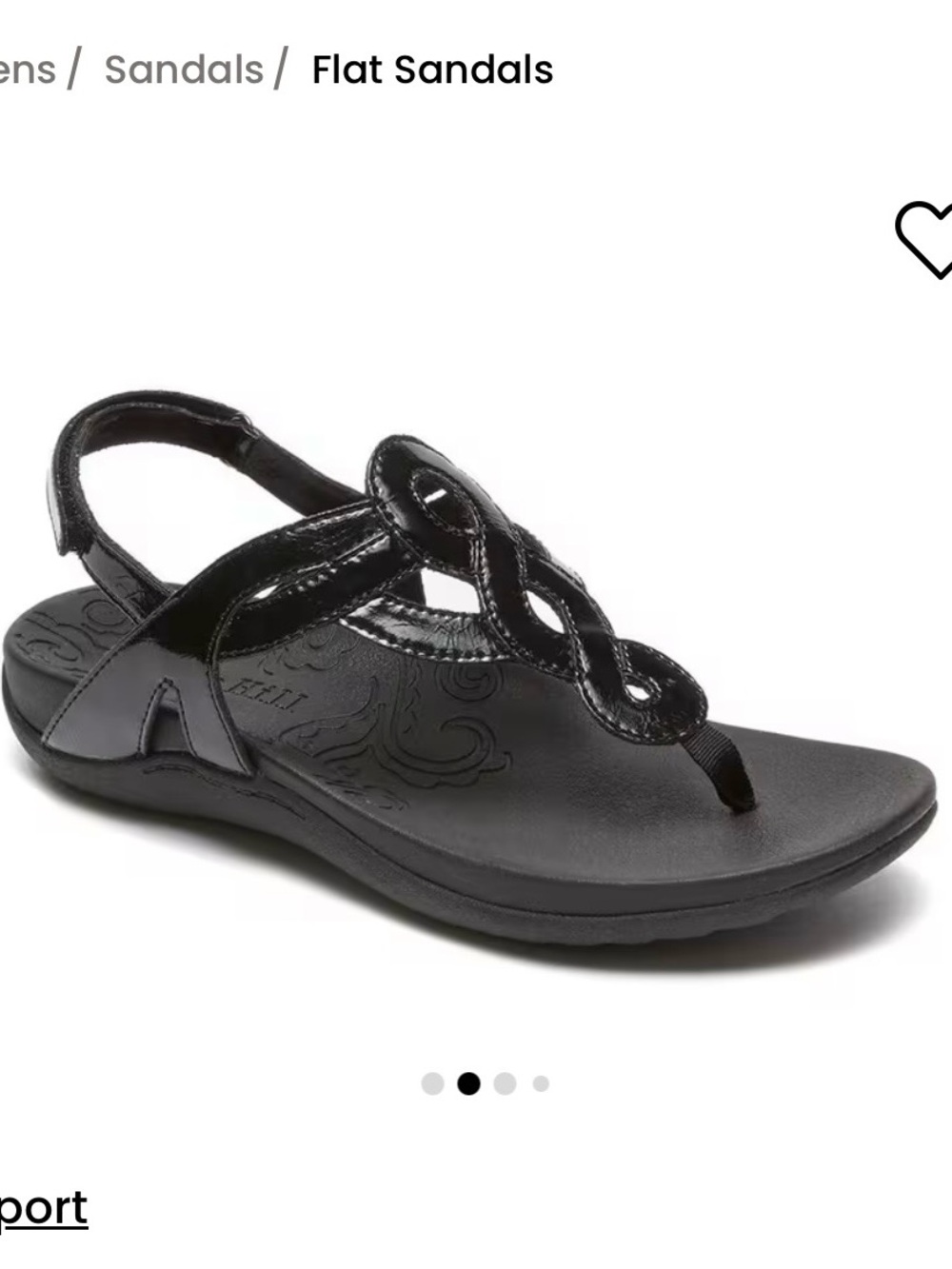 Rockport Ramona Black Leather Thong Sandal women’s size 9.5W New